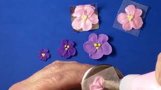 Learn how to make Royal Icing Violets tutorial [upl. by Girish415]