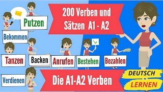 Wichtige verben für Deutsch lernen A1 A2 die Verben a1 und a2 Easy Deutsch [upl. by Ielarol]