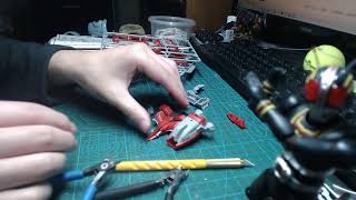 Kamen Rider Black and Rayforce XLay kit building [upl. by Kentigerma247]