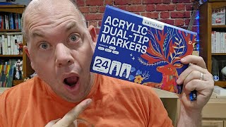 Review for ARTISTRO Dual Tip Acrylic Paint Markers [upl. by Cherian]