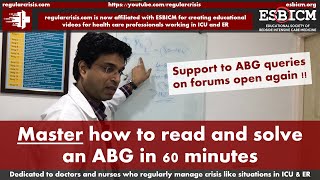 Master how to read and solve an ABG arterial blood gas in 60 minutes  RegularCrisis [upl. by Burner873]