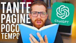 Come studiare TANTE PAGINE IN POCO TEMPO con ChatGPT 📚 [upl. by Norrie]