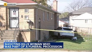 Woman killed in shooting crash during funeral procession in Dixmoor police [upl. by Cherish698]