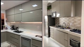 Modern Acrylic Light colour kitchen cabinet Ideas  Unique Modular kitchen designs [upl. by Veedis]