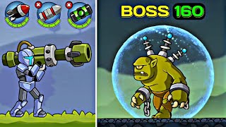 Boom Stick Bazooka Puzzles Game  New Update  Boss 160  Gaming VT [upl. by Yasui]