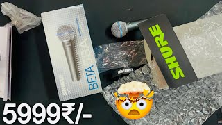 Shure Beta 58A Dynamic Microphone  Quick Unboxing amp Review  Lowest Price  Flipkart [upl. by Jehius]