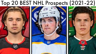 Top 20 BEST NHL Prospects Top Prospect Rankings 2022 amp SabresDevilsWildSens Draft Trade Rumors [upl. by Ahsekan]