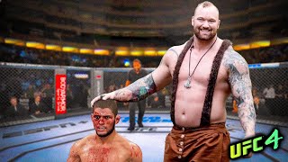 Khabib Nurmagomedov vs Big Power Bjornsson EA sports UFC 4 [upl. by Boorman]