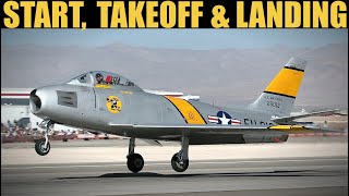 F86F Sabre Cold Start Takeoff amp Landing Tutorial  DCS WORLD [upl. by Adrianna]