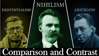 Nihilism Existentialism and Absurdism  Characteristics  Comparison amp Contrast  Meaning of Life [upl. by Adnamra608]