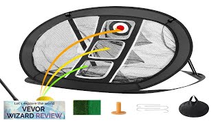 VEVOR Golf Chipping Net Pop Up Golf Practice Net Portable Indoor Outdoor Review [upl. by Glarum853]