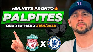 PALPITES DE FUTEBOL PARA HOJE 31 01 2024 QUARTAFEIRA  BILHETE PRONTO  BET GREEN 🍀 [upl. by Alleuol320]