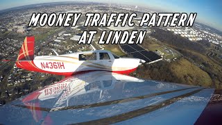 Traffic Pattern at Linden in Mooney M20J multiangle in real time [upl. by Ycrem]