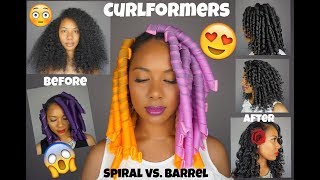 EASY CURLFORMERS ON NATURAL HAIR l SPIRAL CURLFORMERS VS BARREL CURLFORMERS [upl. by Lamrouex]