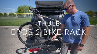 Thule Epos 2 Bike Rack with Lights  The Transformer of Bike Racks [upl. by Mihcaoj855]