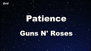 Karaoke♬ Patience  Guns N Roses 【No Guide Melody】 Instrumental [upl. by Caralie]