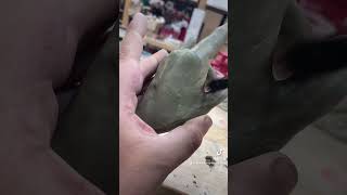 Spennellatura mano corna sangregorioarmeno art arte tutorial sculpture artista artist [upl. by Yrojram540]