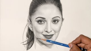 Complete Shading Process of a Face in Real Time Pencil Drawing [upl. by Yor]