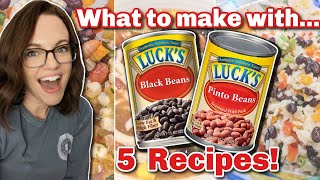 5 DELICIOUS BEAN recipes Cooking with BEANS [upl. by Nylevol]