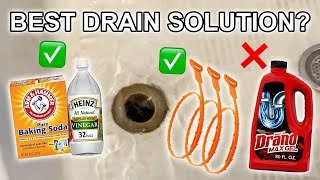 Drain Snake VS Drano VS Baking Soda amp Vinegar for SHOWER CLOG [upl. by Kosak726]