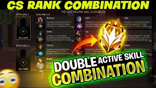 CS RANKED DUO ACTIVE SKILL COMBINATION  Best Character Combination For New Cs Rank Season  Ranked [upl. by Cummins289]