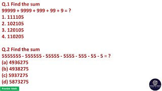 Find the sum of 99999  9999  999  99  9 [upl. by Troy]