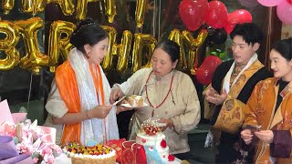 Beautiful Tibetan lady  Sulas birthday party some highlights [upl. by Oderfigis]