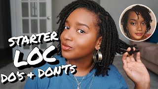 Starter Locs Tips  Dos and Donts  Loc Journey [upl. by Llehcear]