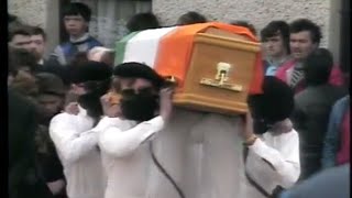 funerals of two IRA men killed by the SAS at loughgall 1987 [upl. by Tanney]