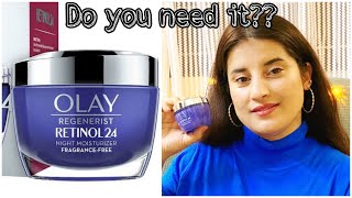 OLAY REGENERIST RETINOL 24 NIGHT CREAM REVIEW Best Anti Ageing Night Cream Rachna Jintaa [upl. by Dell]