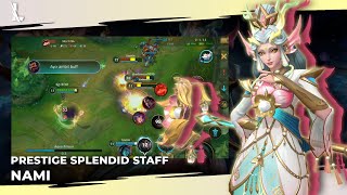 Journey With The Prestige Splendid Staff Nami  Nami Gameplay  League Of Legends Wild Rift [upl. by Gnouv217]