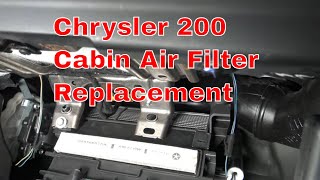 Chrysler 200 Cabin Air Filter Replacement [upl. by Nedlog]