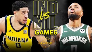 Milwaukee Bucks vs Indiana Pacers Game 6 Full Highlights  2024 ECR1  FreeDawkins [upl. by Nereil772]