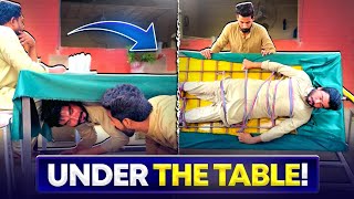 UNDER THE TABLE  Table K Neechy Chupy Jaib Katry 😂  Pocket Maar [upl. by Itoyj]