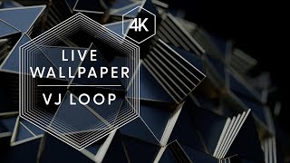 Downloadable 4K Live Wallpaper Screensaver amp VJ Loop  Rotating Black amp Gold 3D Sphere [upl. by Ziul955]