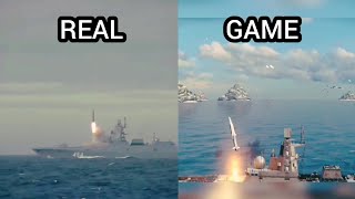 Modern Warships Frigate Admiral Gorshkov Launching Zircon Missile Real VS Game [upl. by Sedgewinn]