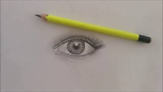 Kako lako nacrtati oko uz pomoc samo jedne olovke ceo proces  za pocetnike  How to draw an eye [upl. by Nrubloc]