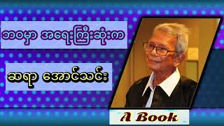 ဆရာကြီး ဦးအောင်သင်းရဲ့ တန်ဖိုးရှိသော စကားများ [upl. by Alyahsat410]