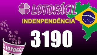 Lotofácil da Independência 3190  dicas e analises [upl. by Nhor]