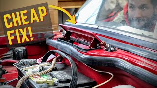 Vent Lid Actuator Rod CHEAP DIY Fix  Triumph TR4 Scuttle Vent Lid and Seal [upl. by Troyes]