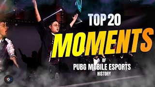 The Top 20 Moments of PUBG MOBILE Esports History [upl. by Bayer208]