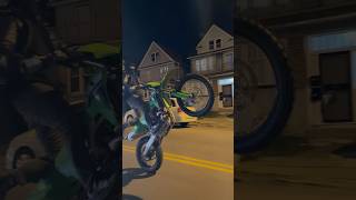 Kx450🍏 kawasaki kx450 4stroke dirtbike bikelife 716bikelife 585bikelife wheelie reel [upl. by Gilletta]