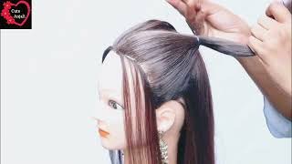 Amazing Front Hairstyles For Party Open Hairstyles  Hairstyles with Saree  Front Hairstyles [upl. by Yerhpmuh]