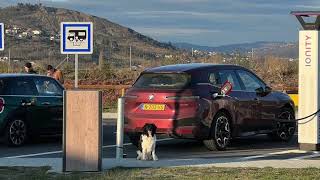 BMW iX fast charging at IONITY Aire de Veyre France [upl. by Livy]