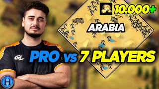 A Pro Starting With 10000 Gold vs 7 Players  AoE2 [upl. by Leeanne115]