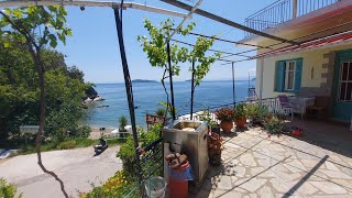 Greece 🇬🇷 Skiathos Megali Ammos to Skiathos Town Street walk [upl. by Rapp]