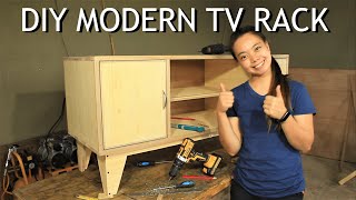 Building a Modern TV Rack Cabinet [upl. by Anilys436]