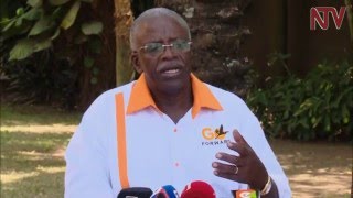 Amama Mbabazi press conference on day before elections [upl. by Cathrine]