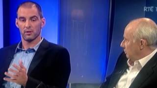 Richie Sadlier And Liam Brady fight  Rte World cup 2014 qualifier [upl. by Ycniuqed]