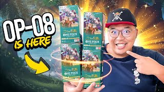 OPENING FOUR OP08 Japanese Booster Boxes of One Piece TCG OP08 The Two Legends [upl. by Ellener]